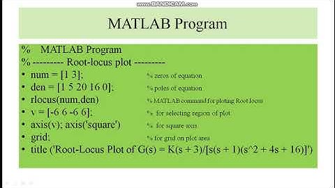plotting Root locus using MATLAB
