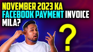 November 2023 Ka Facebook Payment Invoice Mila? Meta Invoice | Facebook new update | By Diptanu Shil