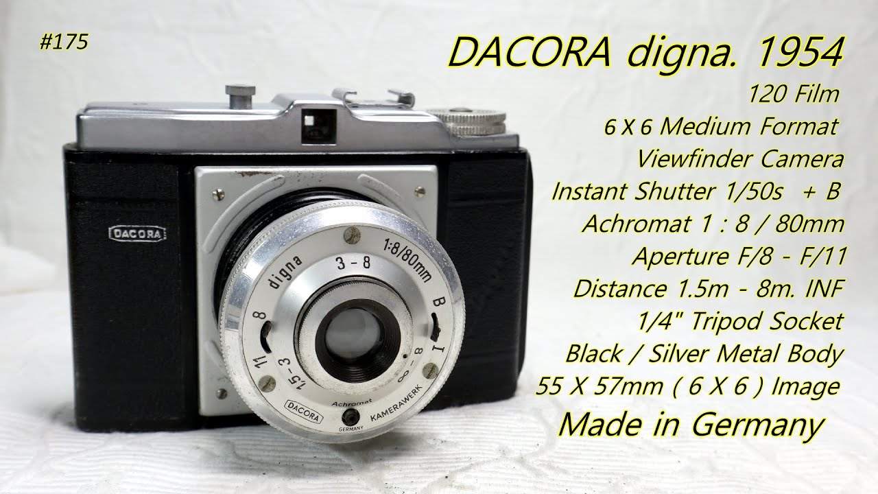 Appareil Photo Argentique Vintage DACORA Digna I - Format 120 (6x6) - Avec Housse - Occasion
