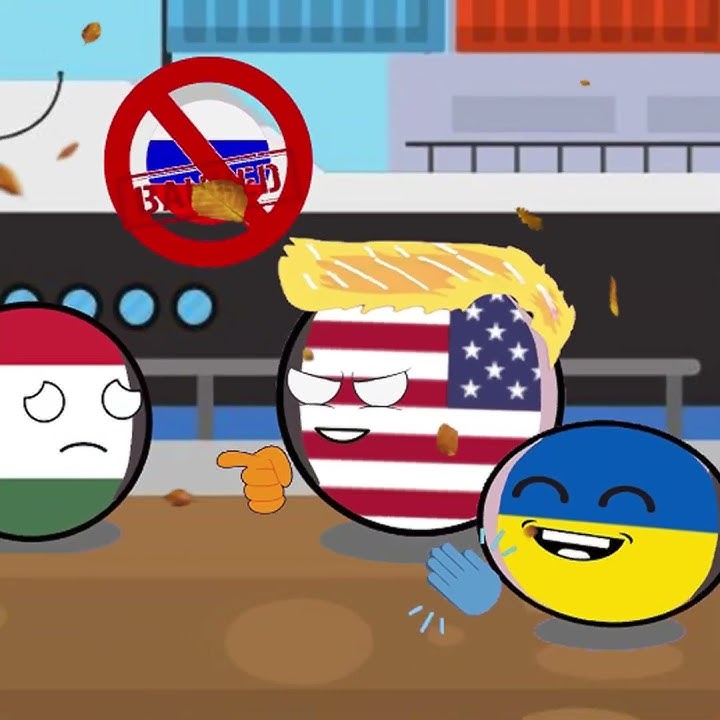 Embargo on Russia  #countryballs  #usa #russia #hungary