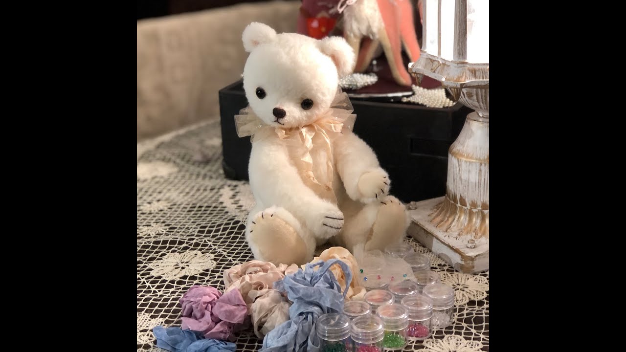 リュージュ オルゴール入首振りテディベアreugeテディベアのピクニック