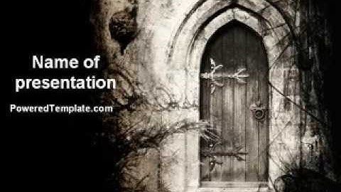 Old Door PowerPoint Template by PoweredTemplate.com
