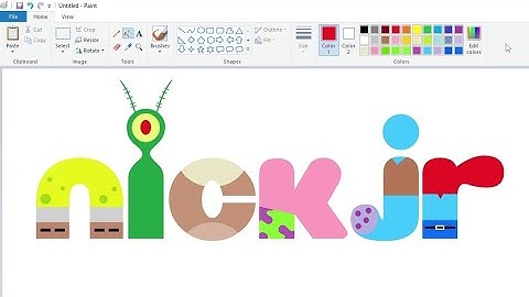 How to draw Nick Jr. logo SpongeBob SquarePants style using MS Paint | How to draw on your computer