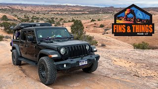 Fins and Things 4x4 Trail on a Semi-Stock Jeep Gladiator | Moab, Utah
