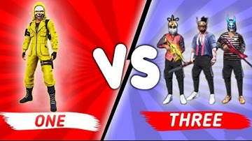 1 vs 3 | 3 Random pro players call me NOOB | Free fire Insane Clash Squad Gameplay - Garena Freefire