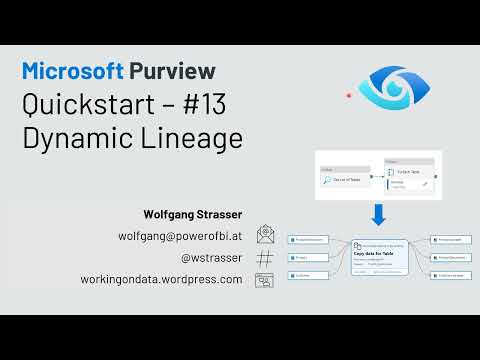 Microsoft Purview Quickstart #13  - Lineage for dynamic ADF / Synapse pipelines