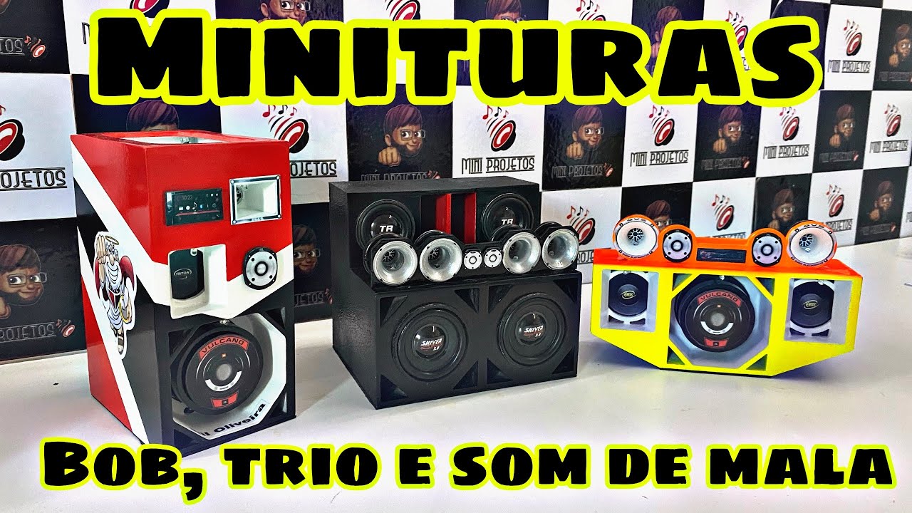 Mini-Paredão - Caixa Trio de Som Automotivo - Áudio, TV, vídeo e