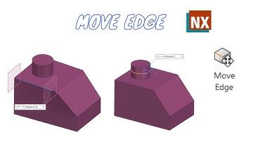 Move Edge. Synchronous Modeling. How to use the Move Edge command in NX.