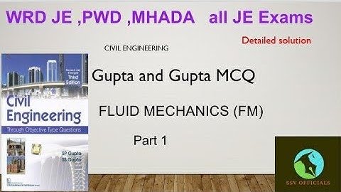 Fluid Mechanics Part 1|| Gupta And Gupta || FM #guptaandgupta #wrd #fluidmechanics #wrdje #civilengg