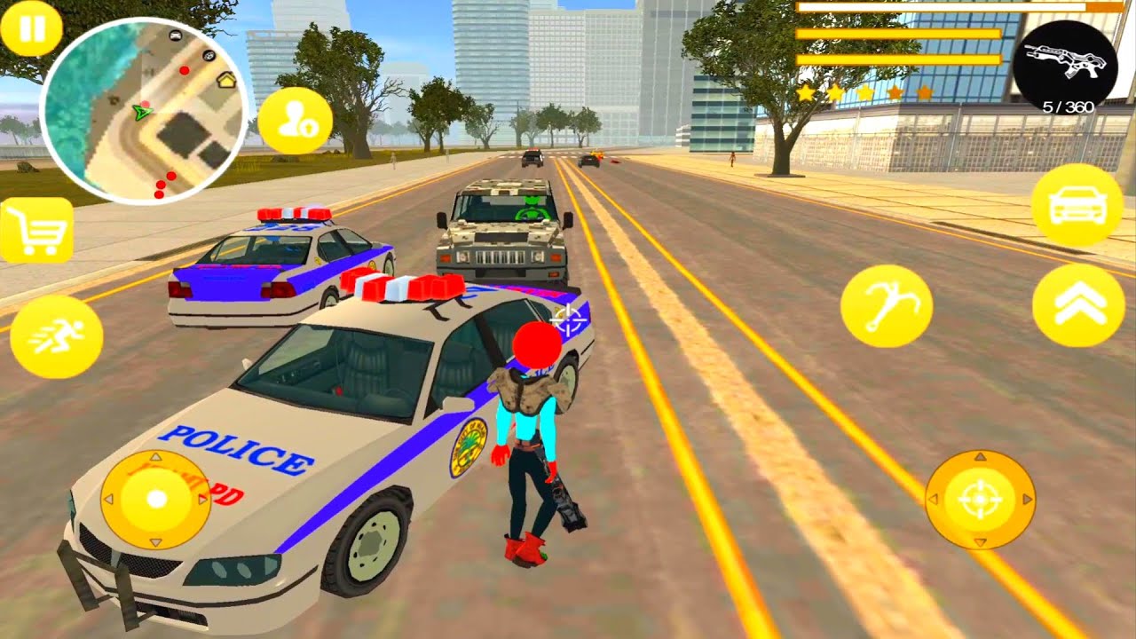 US Police Spider Stickman Rope Hero - The Ultimate Crime Fighting ...