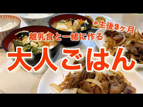 離乳食後期 生後9ヶ月の離乳食と一緒に作る大人ごはん 簡単時短の取り分けごはんレシピ Youtube