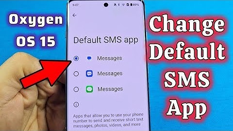 how to change default SMS messaging app for OnePlus phone Android 15