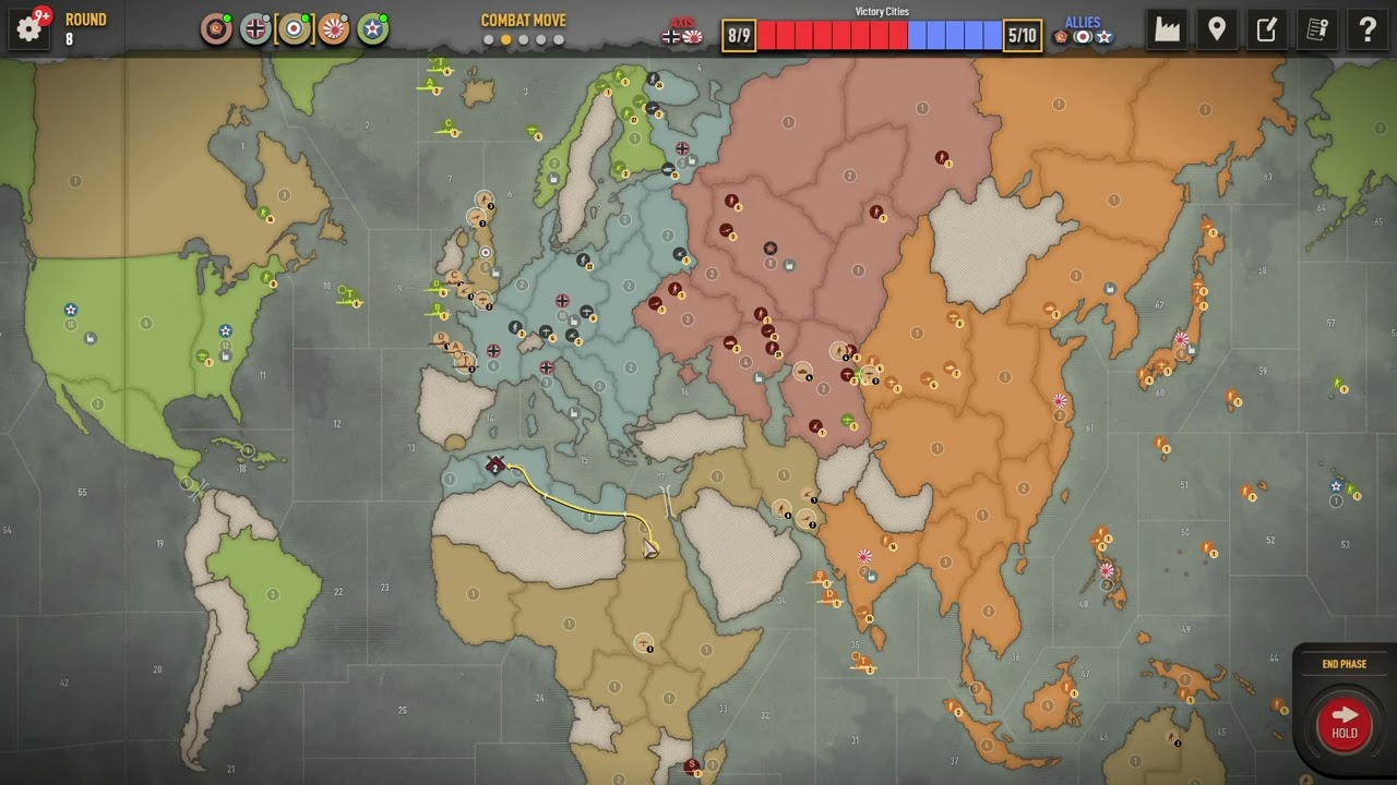 Allies Placement Game 3 Me (Allies) V. Grave Digger (Axis) Axis and Allies 1942 Online Ep. 7