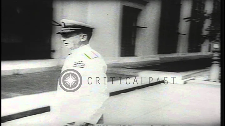 US Navy Fleet Admiral William D Leahy takes his po...