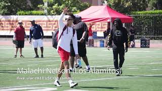 Five-star 2023 USC QB commit Malachi Nelson highlights at USC 7-on-7 passing tournament