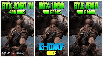 GTX 1050 Ti vs GTX 1650 gddr5 vs GTX 1650 gddr6 (with i3-10100F) | God of War