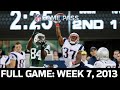 An OT Thriller! New York Jets vs. New England Patriots Week 7, 2013 Full Game
