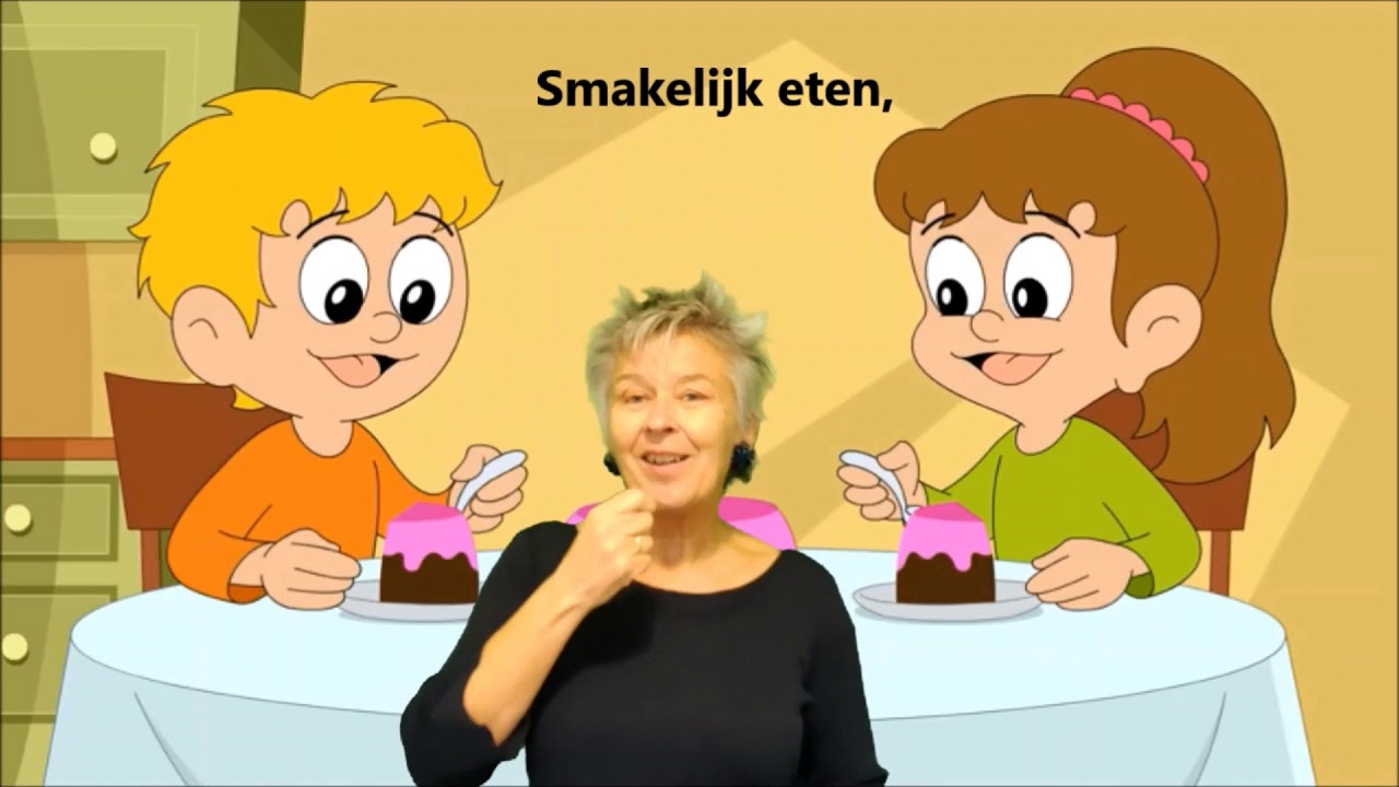 Smakelijk eten - Zingen met gebaren (Minidisco) - YouTube