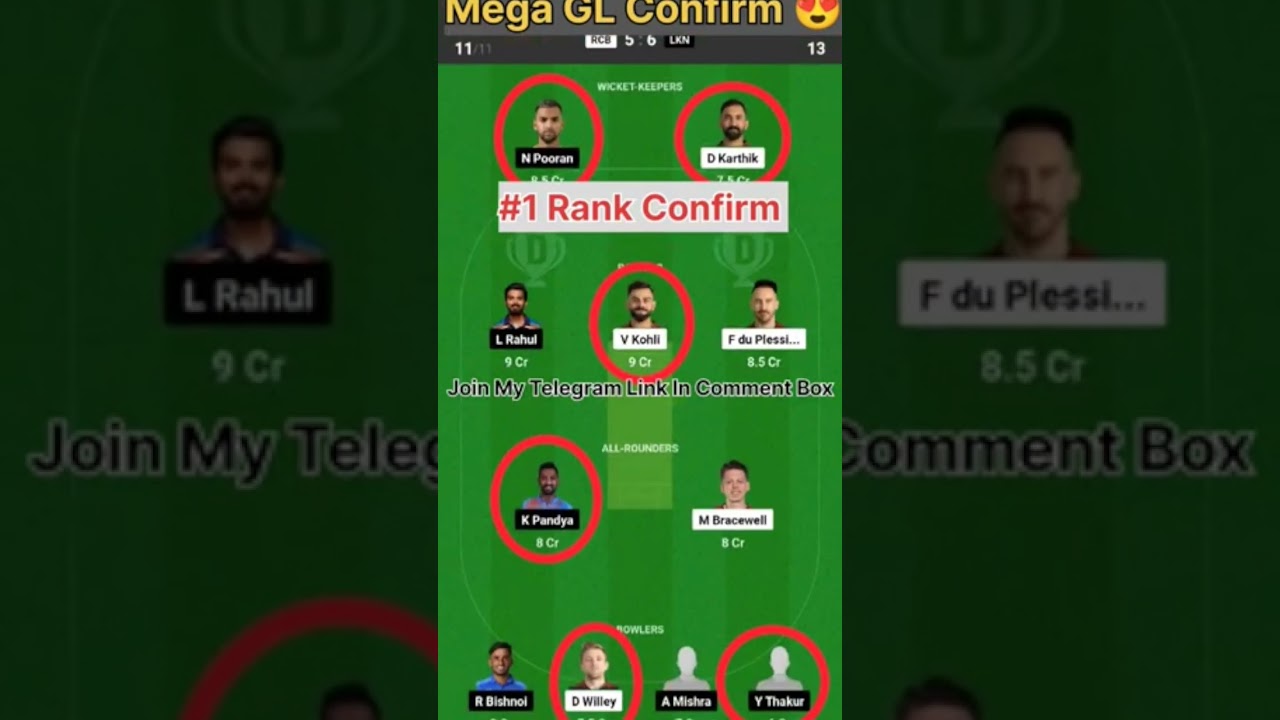 RCB vs lkn live prediction