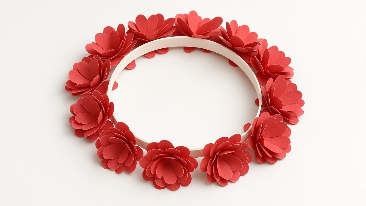 DIY Paper Flower Headband | Easy Handmade Craft Tutorial | Asha Craft & Art