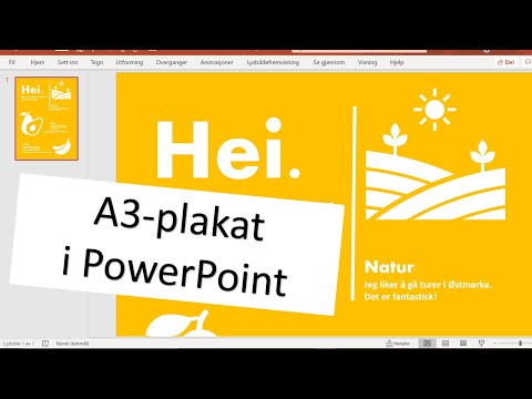 Hvordan lage A3-plakat i PowerPoint