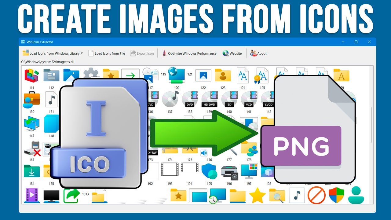 How to Create Image Files from Icon Files & Icon Files from EXE & DLL ...