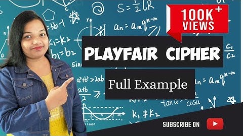 Playfair cipher example in Hindi | Playfair cipher encryption and decryption example | Cryptography