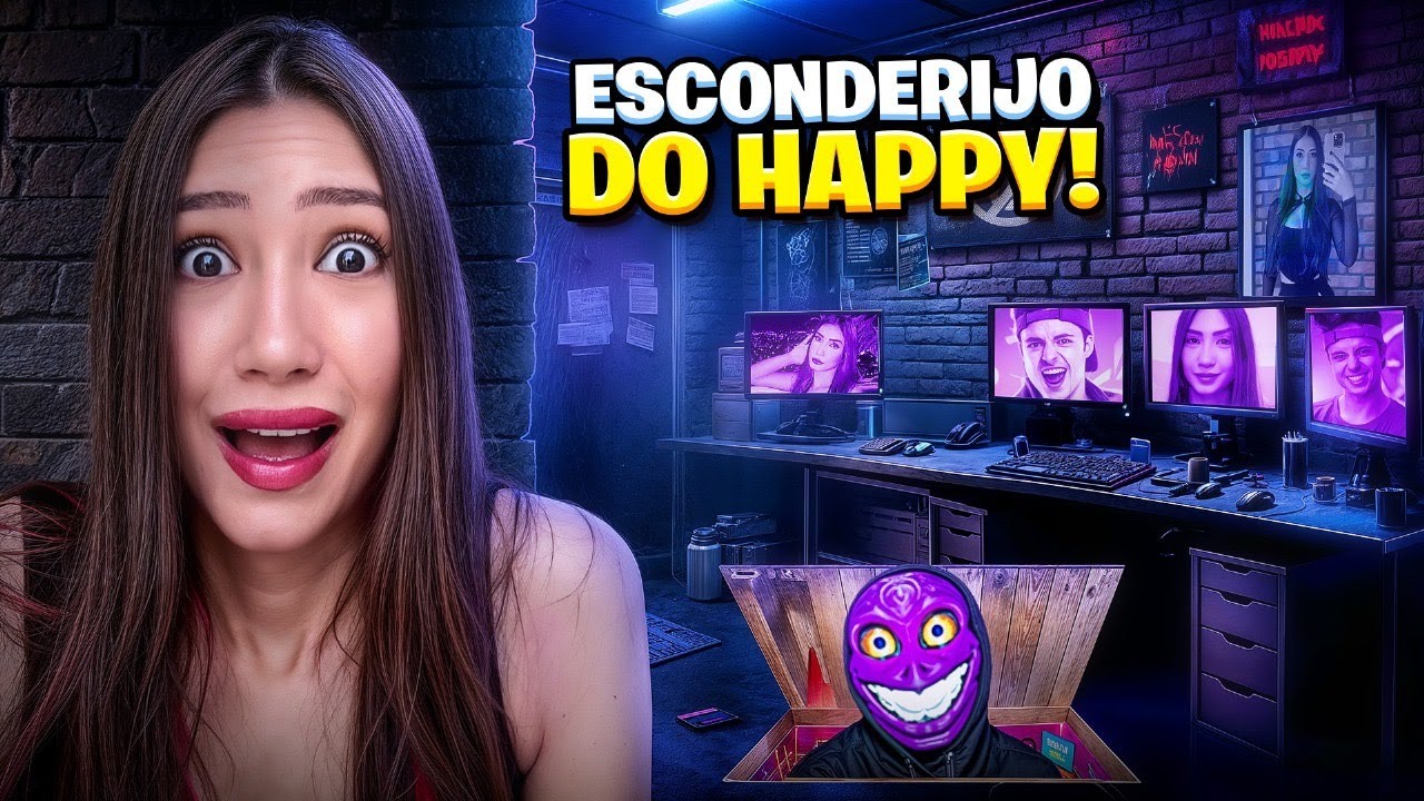 ENTREI NO ESCONDERIJO DO HAPPY *ELE ME PRENDEU