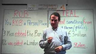 What is the difference between 'to rob' and 'to steal'? - Learn English at Dublin City University