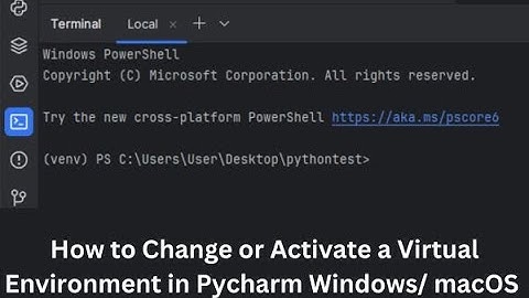 How To Change or Activate Virtual Environment Python in Pycharm or Vscode Windows/ macOS