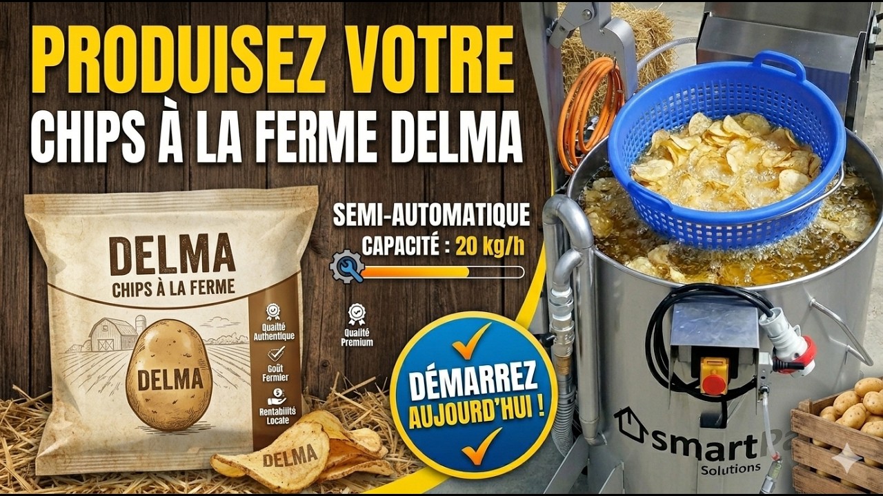 ligne chips de pommes de terre à chaudron semi automatique 20 kg/h de chips #kettlechips #chip