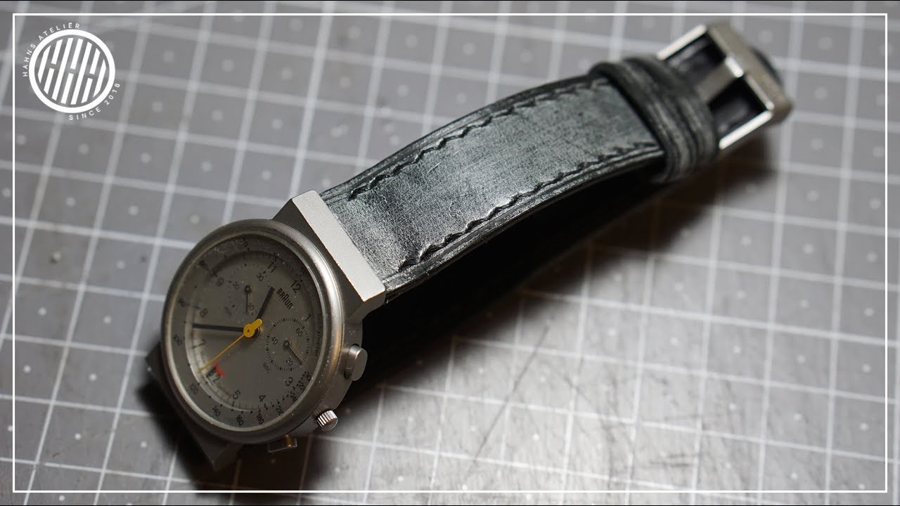 ⁣[Leather Craft] Making a watch band | Braun AW 60 3806 strap