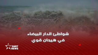 بالفيديو.. شواطئ الدار البيضاء في حالة هيجان قوي
