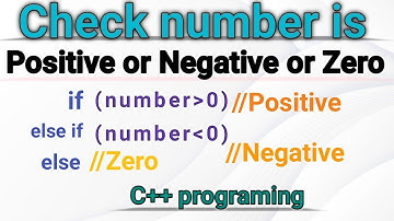 number is positive, negative or zero in C++ programming