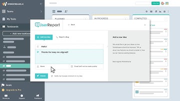 Leaving feedback on the taskboard | Workstreams.ai Integrations short demo