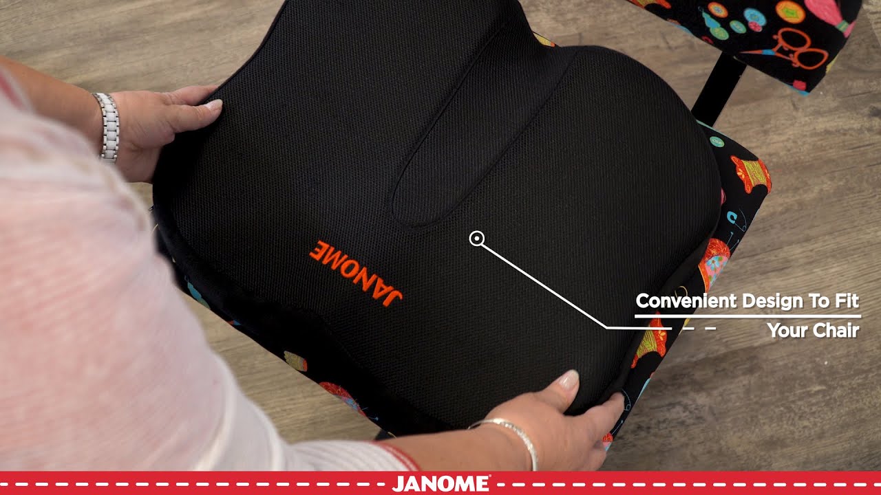 Janome Sew Comfortable Memory Foam Seat Cushion and Lumbar Support Set 