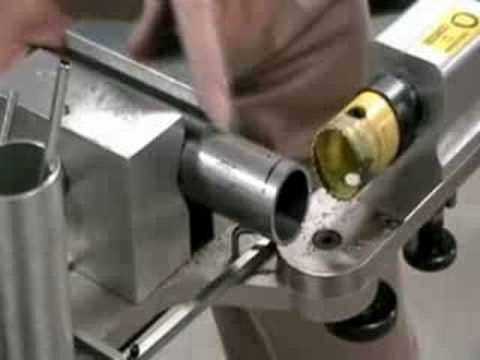 Notching one end of a tube - YouTube
