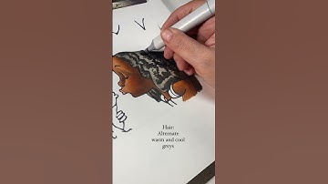 Princess and the frog - Copic coloring skin and hair #thehumanrainbow