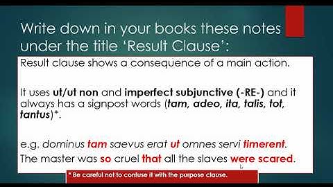 Latin Result Clauses task (CLC 3)