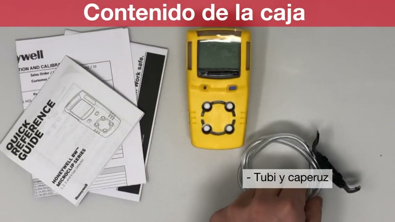 Contenido de la caja - Honeywell BW Gasalert Microclip XL/X3