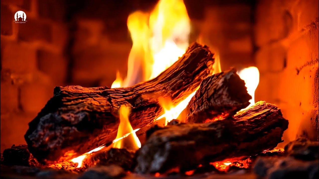 Relax Your Heart & Sleep Peacefully | Soothing Quran Recitation with Warm Fireplace Crackling 🔥
