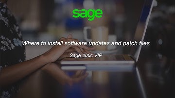 Sage 200c VIP - Where to install software updates and patch files