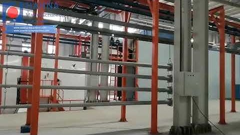 power and free conveyor powder coating plant for lampstand