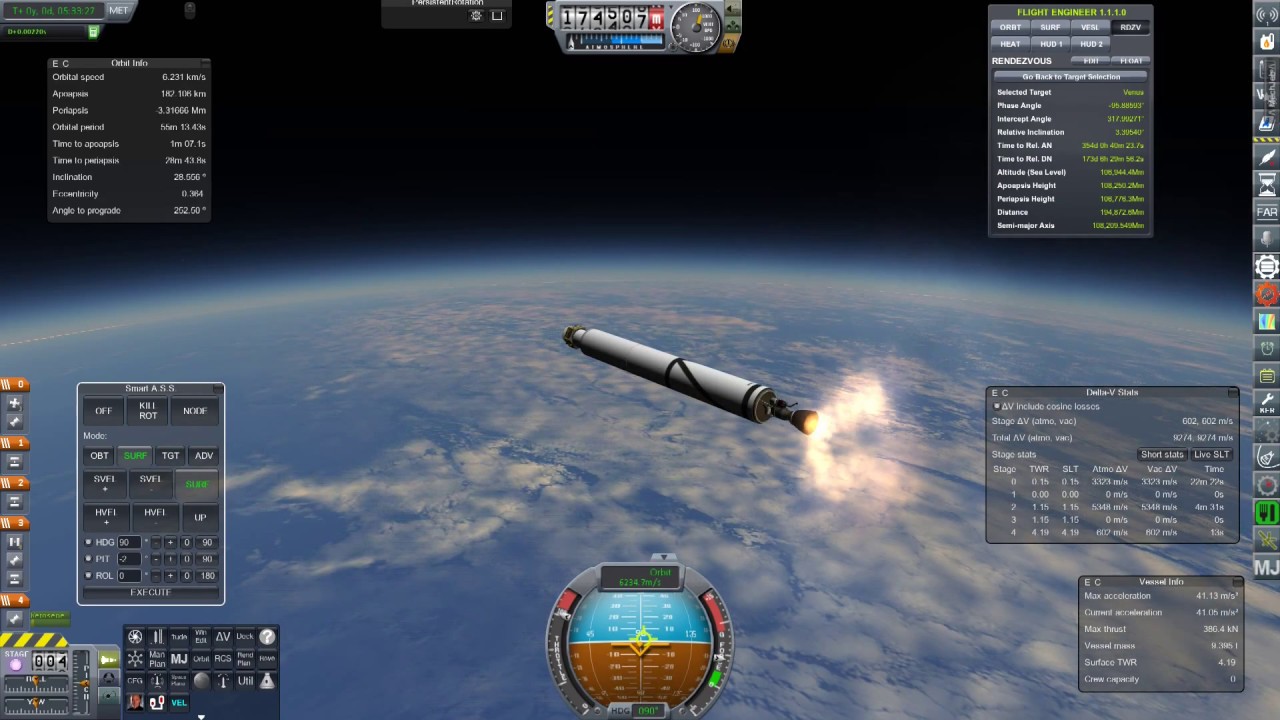 Kerbal Space Program Real Solar System Earth With Lights Clouds