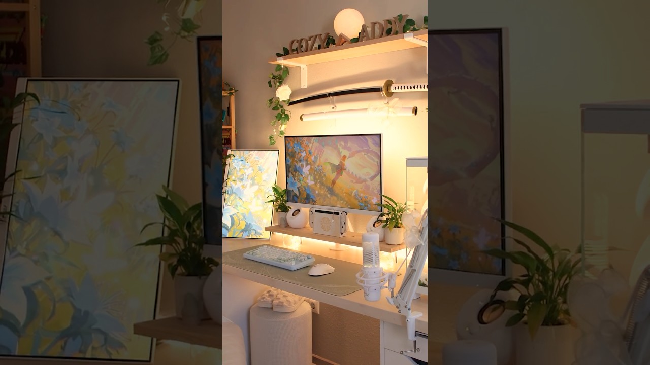 Zelda-inspired cozy gaming setup 🦋🌿✨ 