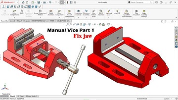 Sketch manual vice part1 | Fix jaw(base) | Solidworks tutorial