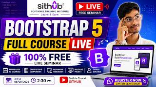 Bootstrap 5 Full Course LIVE 🔴 | Build Responsive Website from Scratch | FREE Course #livestream
