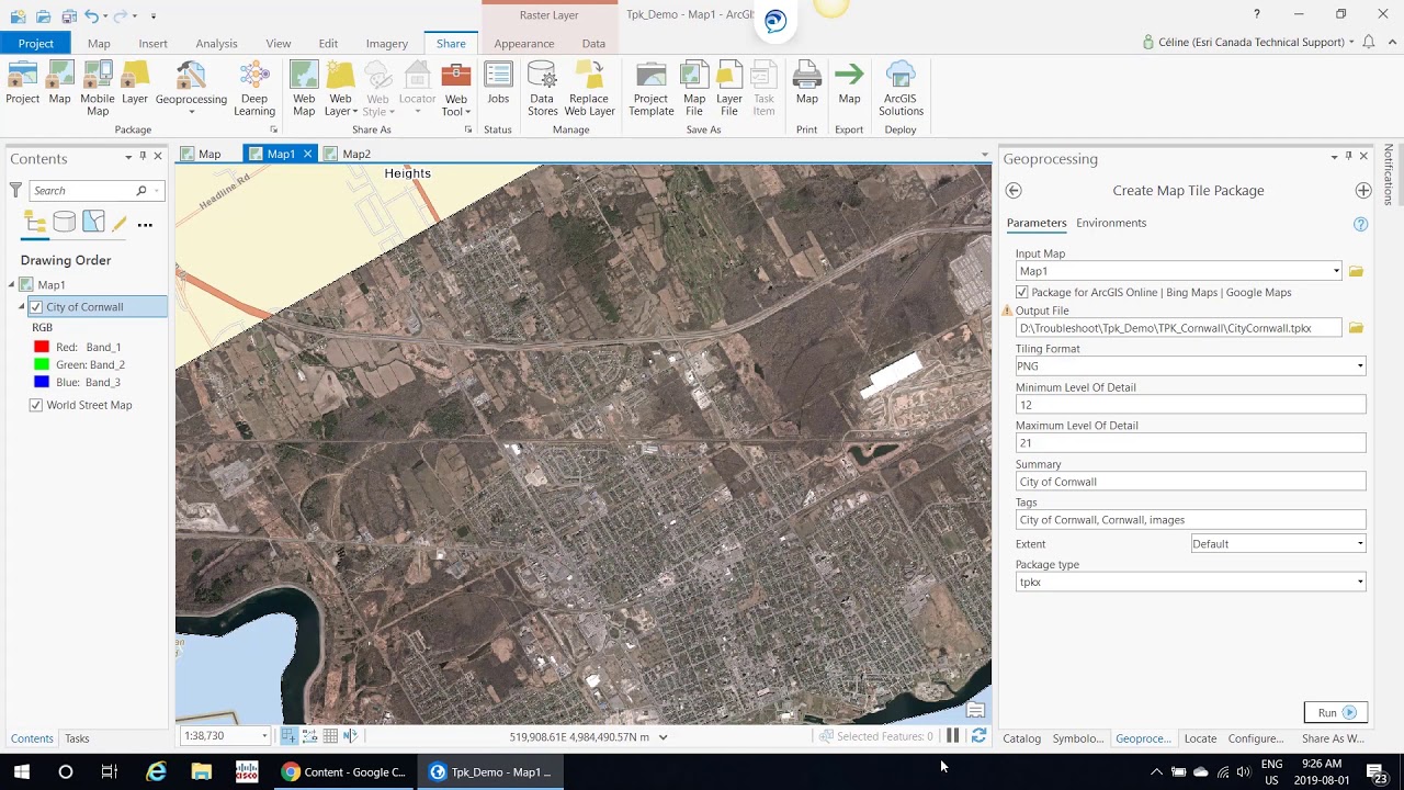 Working with video layers and time—ArcMap