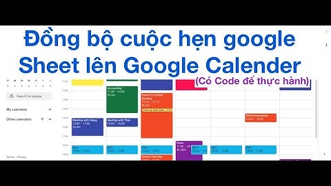 Liên kết Google sheet với Google Calendar