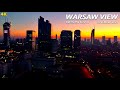 Warsaw View November 2021 I Before the Sunrise Warszawa Panorama Listopad 2021 I SKYLINE I 4K